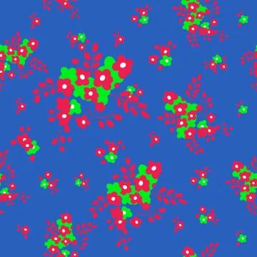 Seamless texture with bright flowers. Stock Illustration