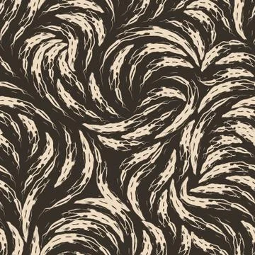 Seamless texture on a brown background from beige torn arches. A pattern of Illustration