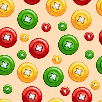 Seamless texture with buttons Stock Illustration