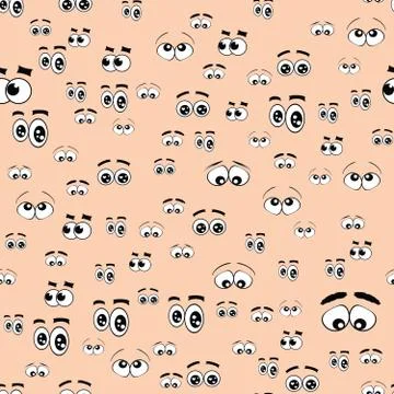 Seamless texture: Cartoons. Stock Illustration