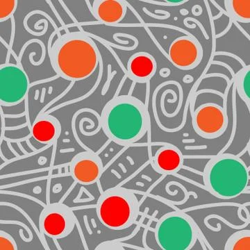 Seamless texture with circles. Abstract background Stock Illustration