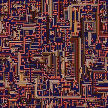 Seamless texture - circuit board Stock Illustration