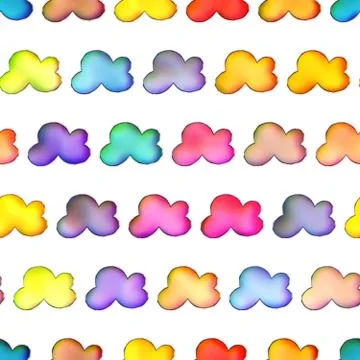 Seamless texture colorful clouds Stock Illustration