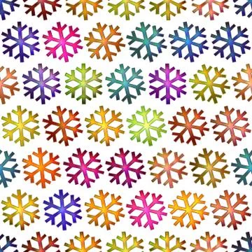 Seamless texture colorful snowflake Stock Illustration