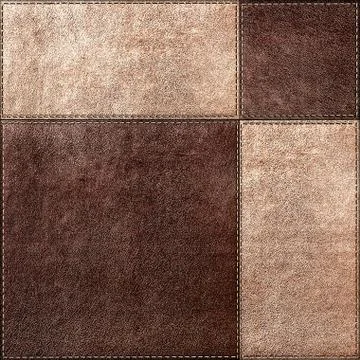 Seamless texture combination of leather squares in vintage style Stock-Fotos