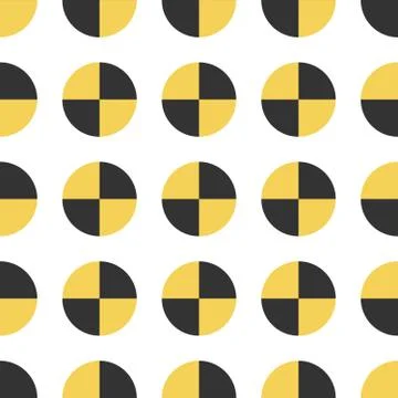 Seamless texture of crash test sign. Vector pattern イラスト素材