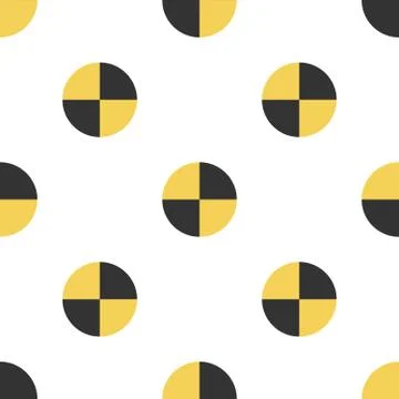 Seamless texture of crash test sign. Vector pattern Stock Illustration