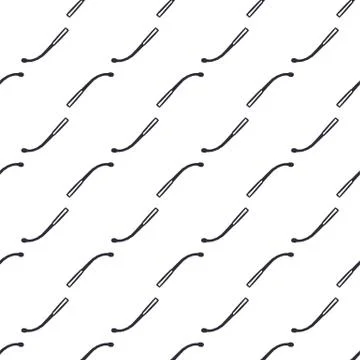 Seamless texture with different hand drawn matches on white background. Pattern Illustrazione stock