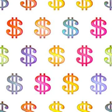 Seamless texture with dollar sign Stock Illustration