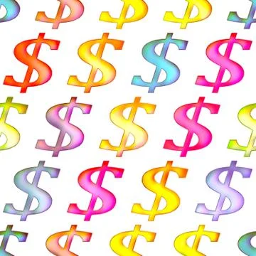 Seamless texture with dollar sign Stock Illustration