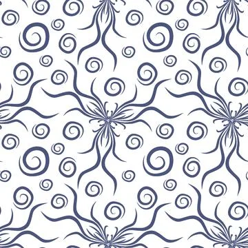 Seamless texture, endless pattern on a square background. Plant motifs of the イラスト素材