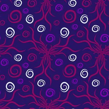 Seamless texture, endless pattern on a square background. Plant motifs of the Stockillustratie