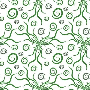 Seamless texture, endless pattern on a square background. Plant motifs of the Illustrazione stock