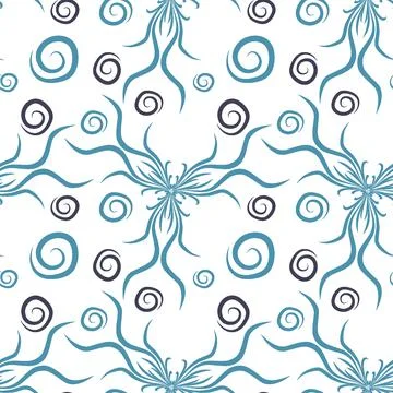 Seamless texture, endless pattern on a square background. Plant motifs of the Stockillustratie