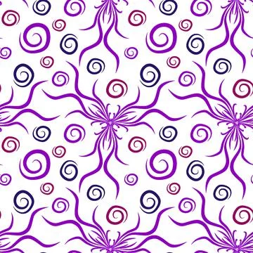 Seamless texture, endless pattern on a square background. Plant motifs of the Illustrazione stock