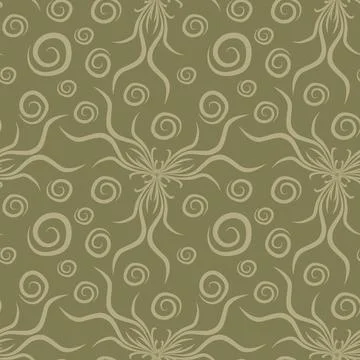 Seamless texture, endless pattern on a square background. Plant motifs of the Illustrazione stock