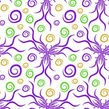 Seamless texture, endless pattern on a square background. Plant motifs of the Illustrazione stock