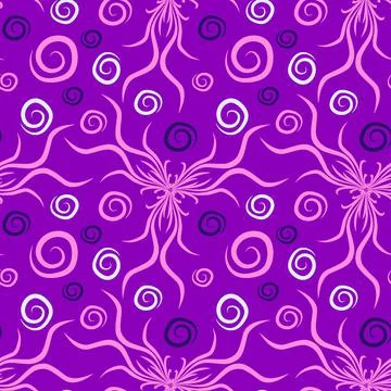 Seamless texture, endless pattern on a square background. Plant motifs of the Stock Illustration