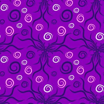 Seamless texture, endless pattern on a square background. Plant motifs of the Illustrazione stock