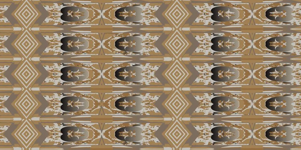 Seamless texture with ethnic patterns. Lace abstract background. Vector Illustrazione stock