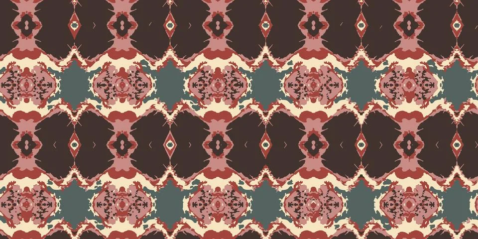 Seamless texture with ethnic patterns. Lace abstract background. Vector イラスト素材