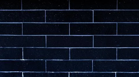 Seamless texture of facing cobalt blue facade tiles Stock Photos