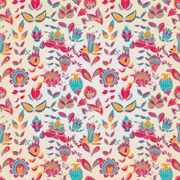 Seamless texture with flowers Stock Illustration