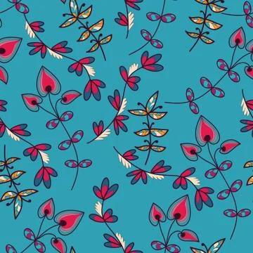 Seamless texture with flowers Stock Illustration