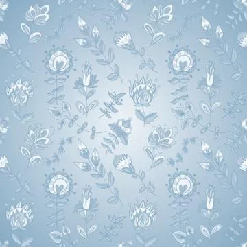 Seamless texture with flowers Stock Illustration