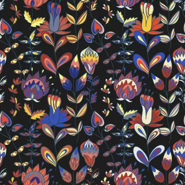 Seamless texture with flowers Stock Illustration