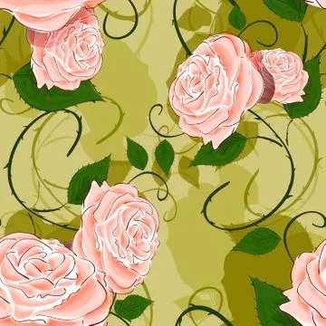 Seamless texture of flowers Stock Illustration