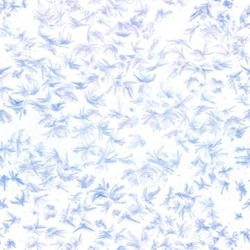 Seamless texture with frosty pattern on window Stock Illustration