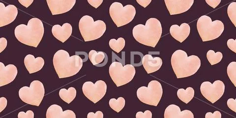 Seamless texture with funny hearts Hand drawn seamless background Stock Illustrationen