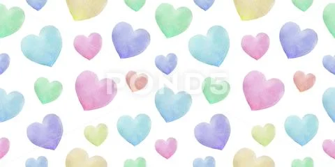 Seamless texture with funny hearts Stock Illustrationen