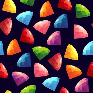 Seamless texture with gems Stock Illustration