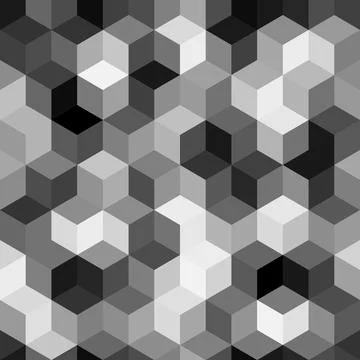 Seamless texture gray hex grid. Vector Illustration. Stock Illustration