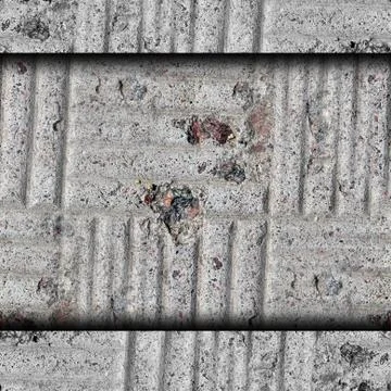 Seamless texture gray square of old stone wall crack background Foto stock