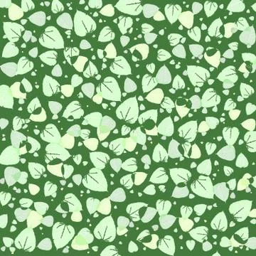 Seamless texture of green foliage Stock Illustration