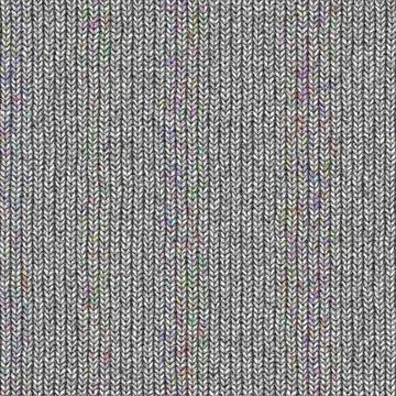 Seamless texture of grey knitting pattern with soft colored spots seamless... Stock Photos