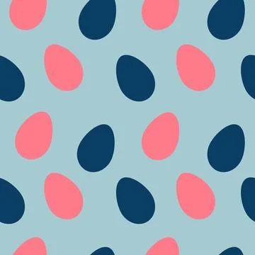 Seamless texture for the Happy Easter spring holiday. pattern, chicken eggs. Illustrazione stock