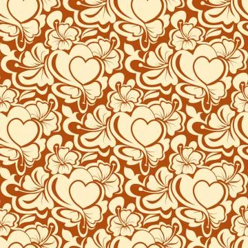 Seamless texture with heart Stock Illustration