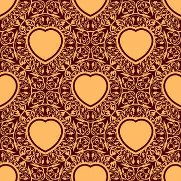 Seamless texture with heart Stock Illustration