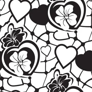 Seamless texture with heart Stock Illustration