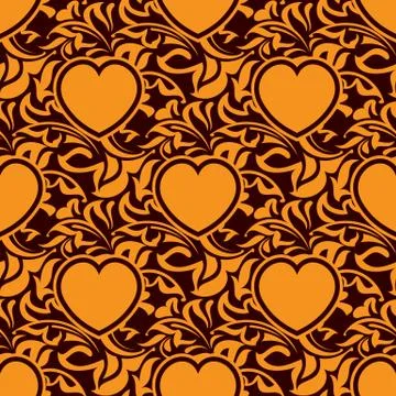 Seamless texture with heart Stock Illustration