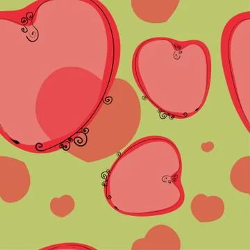 Seamless texture With Hearts Stock Illustration