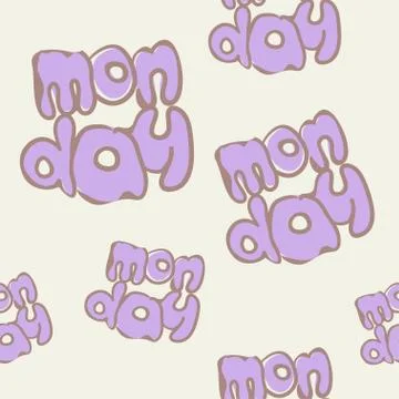 Seamless Texture Monday Stock Illustration