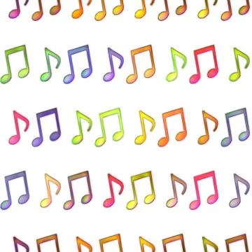 Seamless texture multicolored notes Stock Illustration