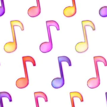 Seamless texture multicolored notes Stock Illustration