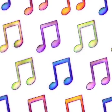 Seamless texture multicolored notes Stock Illustration