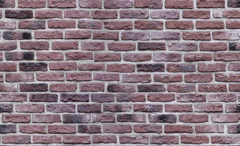 Seamless texture of the old dark red brick wall. Stock Photos